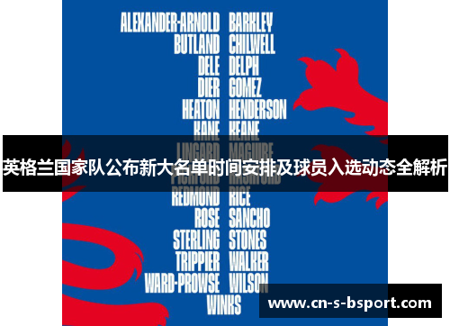 英格兰国家队公布新大名单时间安排及球员入选动态全解析